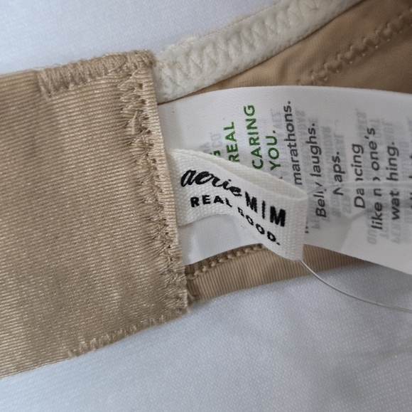 NWT Aerie Tan Lace Trim Bra Size Medium - Picture 5 of 7
